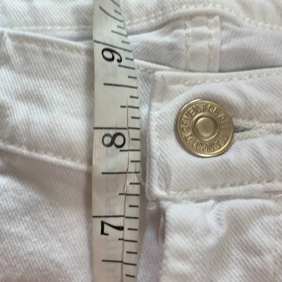 7 For All Mankind White Distressed Jeans Sz 25 - Picture 7 of 10